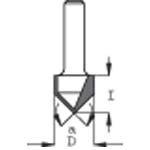 V-notfräs g90 d12,7 b8 d8