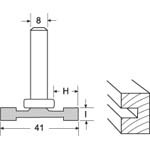 Golvlagningsfräs i3,2 d8