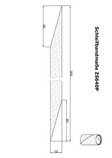 Slipband mått 3705x152 Korn 100 för trä modell SBZS970PK100