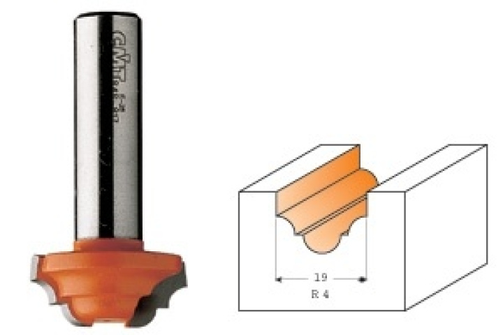 Profilfräs d19 r4 s6 i gruppen Maskiner / Metallmaskiner / Slipmaskiner / Övrigt hos Kristers Möbler Maskin AB (15099)