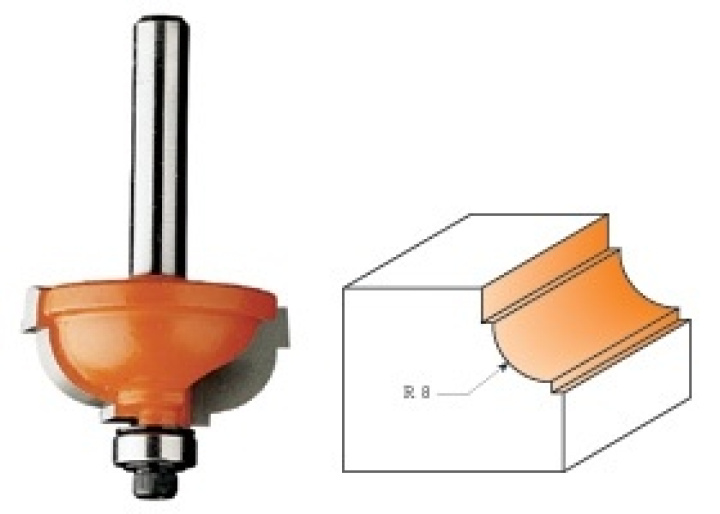 Profilfräs d25,4 r4,8 s6 i gruppen Maskiner / Metallmaskiner / Slipmaskiner / Övrigt hos Kristers Möbler Maskin AB (15122)