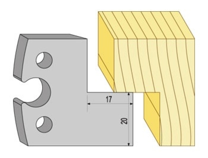 Profil 94336 falsstål 17x20mm i gruppen Maskiner / Metallmaskiner / Slipmaskiner / Övrigt hos Kristers Möbler Maskin AB (15831)