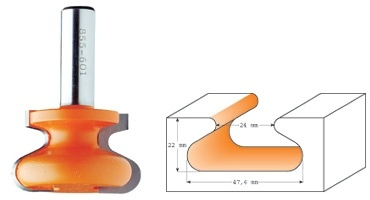 Handtagsfräs d47,6 i28,5 s12 i gruppen Maskiner / Metallmaskiner / Slipmaskiner / Övrigt hos Kristers Möbler Maskin AB (16151)