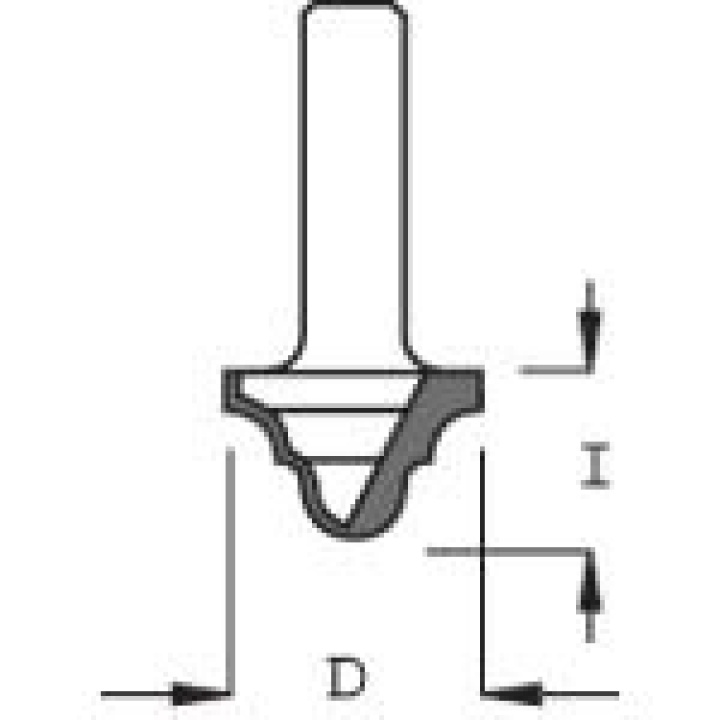 Profilfräs r3,8 d12,7 b8 d8 i gruppen Maskiner / Metallmaskiner / Slipmaskiner / Övrigt hos Kristers Möbler Maskin AB (16631)