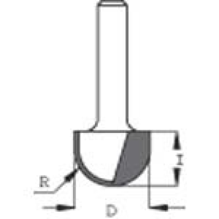 Hålkälsfräs r3,2 d6,3 b5 d8 i gruppen Maskiner / Metallmaskiner / Slipmaskiner / Övrigt hos Kristers Möbler Maskin AB (16635)