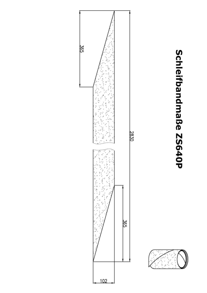 Slipband mått 2830x102 Korn 120 för trä modell SBZS640PK120 i gruppen Maskiner / Snickerimaskiner / Långbandsputsar hos Kristers Möbler Maskin AB (34071)