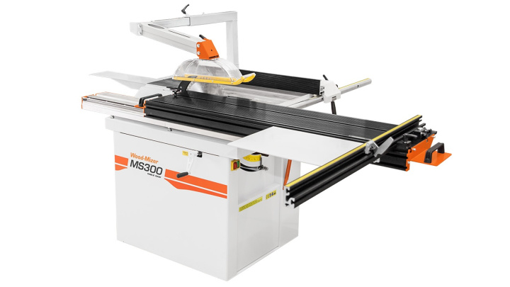 MS300 CIRKELSÅG med JUSTERBORD, 1400 mm och klyvbredd 400 mm, 1-fas 230V med suvaskydd i gruppen Maskiner / Snickerimaskiner / Klyv & kapsågar / Byggsåg hos Kristers Möbler Maskin AB (36619)