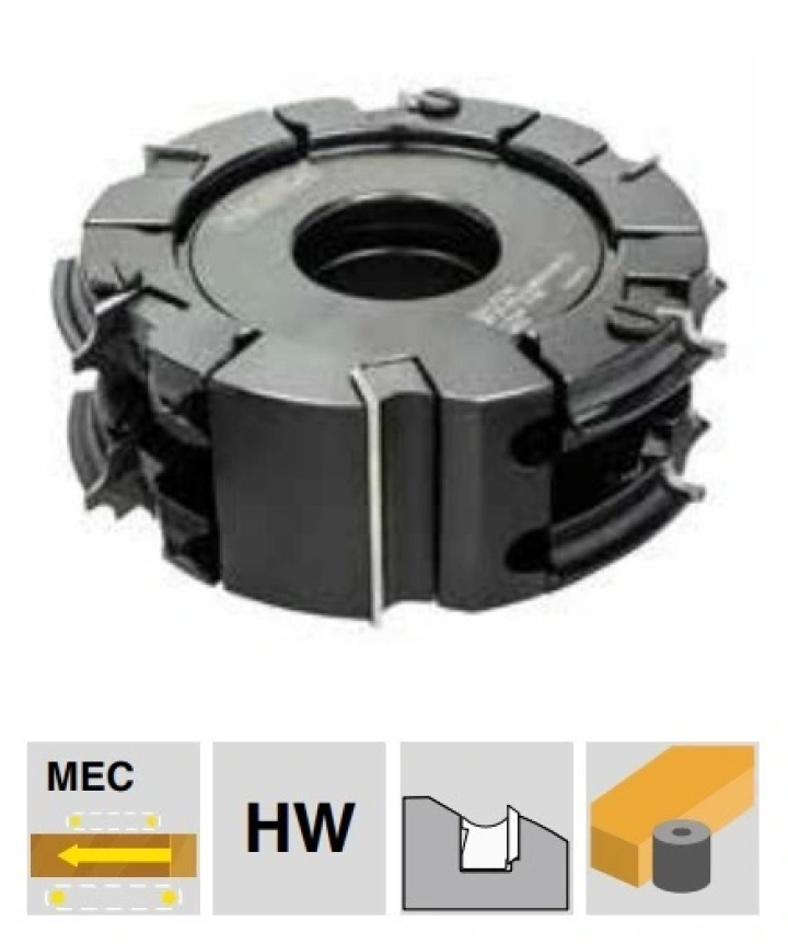 Frezite Radiefräskropp e x k l. skär, stålkr., R2-6/45° Ø113 / Ø100 x 16 x Ø30 Z=2 MEC i gruppen Maskiner / Snickerimaskiner / Verktyg/tillbehör hos Kristers Möbler Maskin AB (52421130)